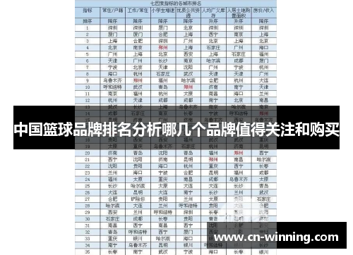 中国篮球品牌排名分析哪几个品牌值得关注和购买